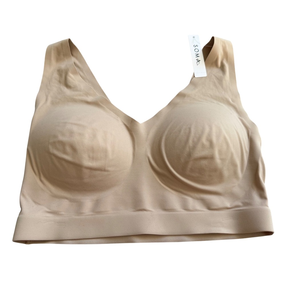 Soma Enbliss Bralette Warm Amber Tan Wireless Seamless Bra Large 570222599